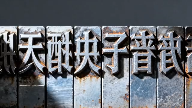 金属活字印刷字体特写3012#横屏 