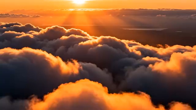  高空云海日出景象257#横屏 	 