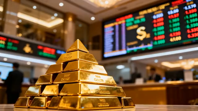 金店内金字塔形金条展示1909#横屏 