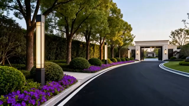  高档住宅园区道路景观510#横屏 	 