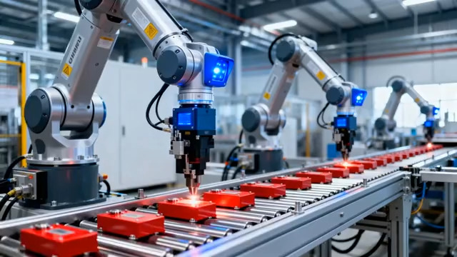  工厂机械臂自动化生产线666#横屏 	 