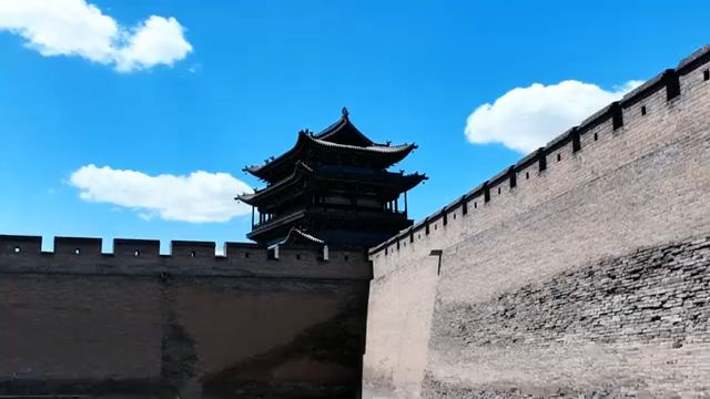 嘉峪关古建筑城墙景观1203#横屏 