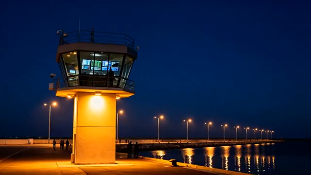 机场夜间空管塔台1263#横屏 