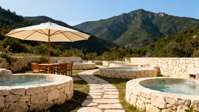 户外山间温泉池景观2484#横屏 