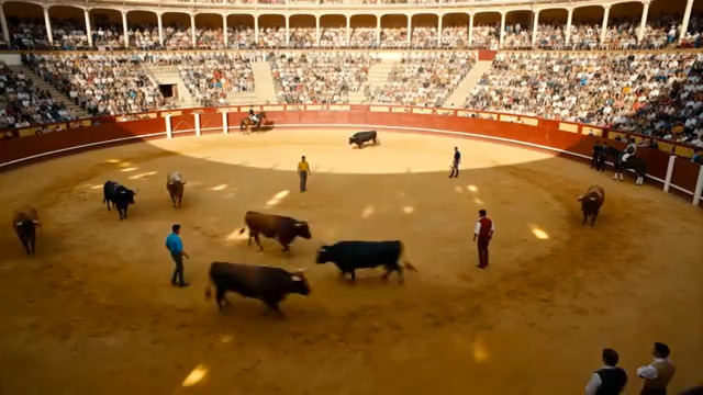  斗牛场斗牛表演场景1483#横屏 	 