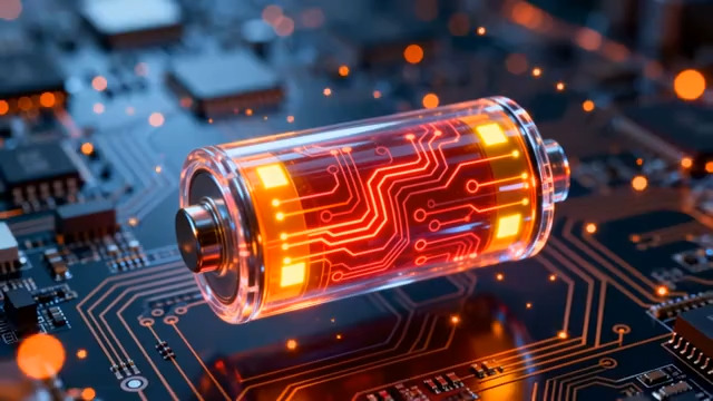  电路板上的科技感电池26#横屏 	 