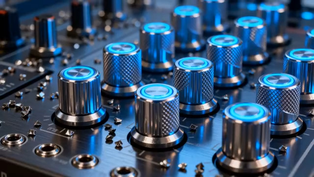  调音台旋钮特写素材1749#横屏 	 