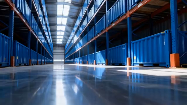  大型仓库内部货架素材741#横屏 	 