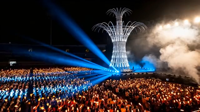  大型演出活动现场人群与舞台1602#横屏 	 