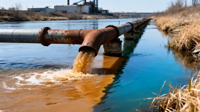 河道货船运输航拍画面4047#横屏 