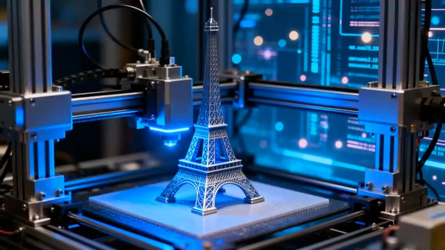  打印机打印埃菲尔铁塔模型1680#横屏 	 - 