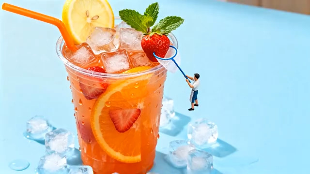  创意微缩景观水果饮品509#横屏 	 - 