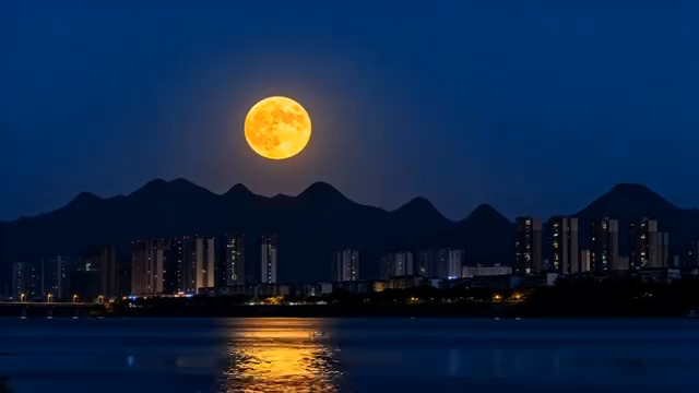  城市月夜全景159#横屏 	 -