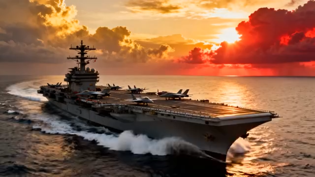 海上航行的航空母舰(2)2856#横屏 