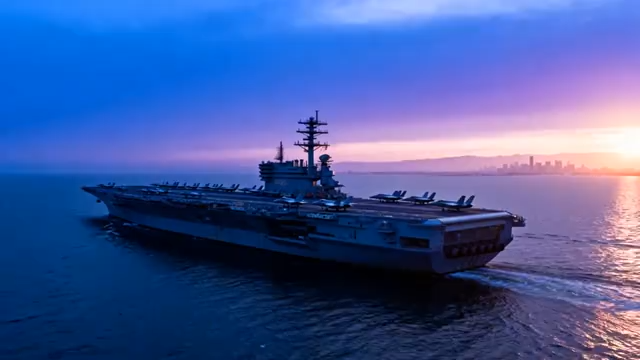 海上航行的航空母舰(4)4495#横屏 
