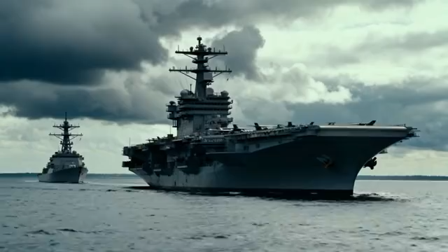 海上航行的航空母舰和舰艇3617#横屏 