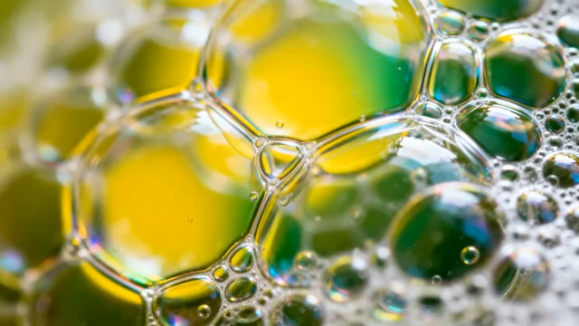  彩色气泡微距特写画面1200#横屏 	 