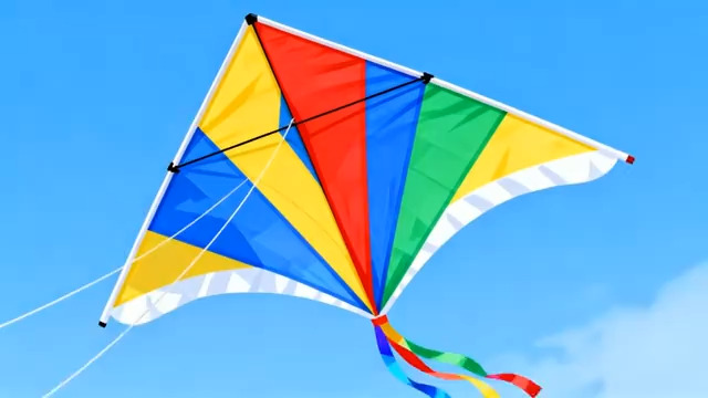  彩色风筝蓝天中飞翔710#横屏 	 