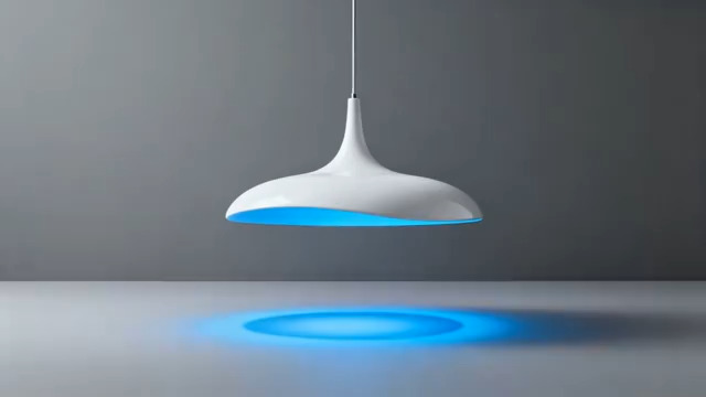  白色吊灯灯光效果展示素材1249#横屏 	 