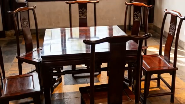  中式红木桌椅组合3209#横屏 	 