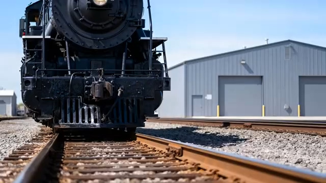  蒸汽火车头正面特写3158#横屏 	 