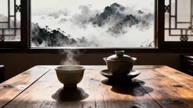  中式茶室品茗意境3204#横屏 	 