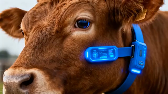  智能项圈牛脸特写3189#横屏 	 