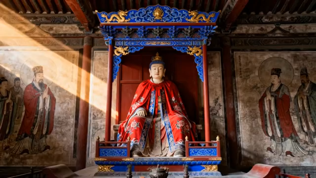 古建筑内神像特写1894#横屏 