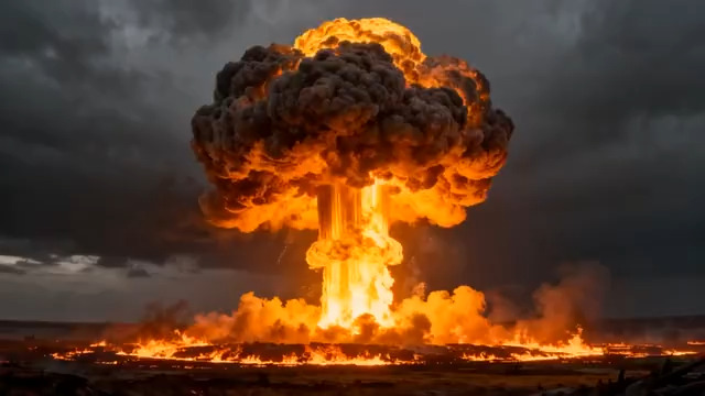  震撼核爆炸蘑菇云3141#横屏 	 