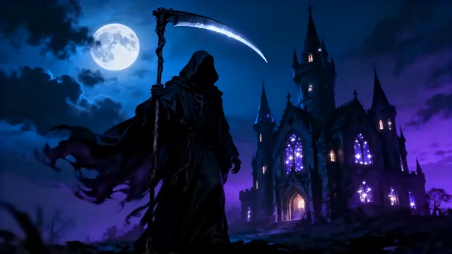  月下死神与城堡3074#横屏 	 