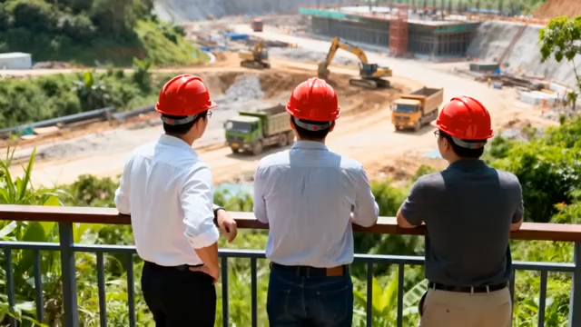 工程师工地视察施工状况2537#横屏 