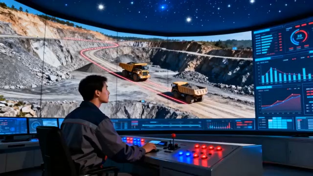  远程操控矿山机械作业3067#横屏 	 