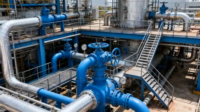 工厂内工业管道阀门场景3165#横