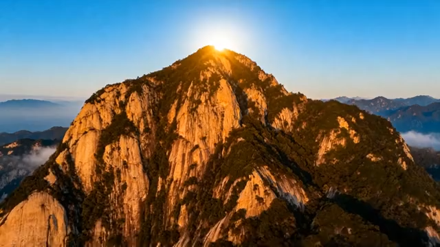 高山日出自然风光景象5131#横