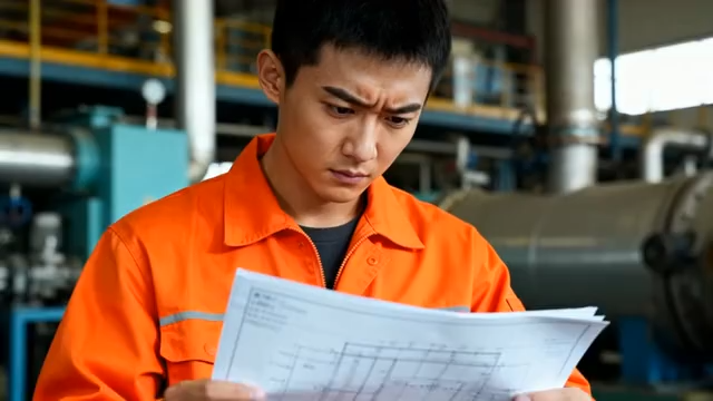 工厂工人查看图纸1755#横