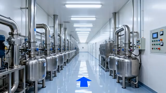 工厂不锈钢设备生产线场景3931#横