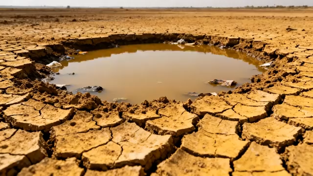 干旱土地上的小水坑2051#横