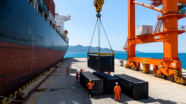 港口集装箱装卸作业场景2638#横