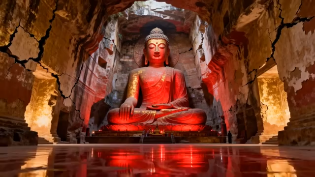 佛像寺庙内景素材3389#横