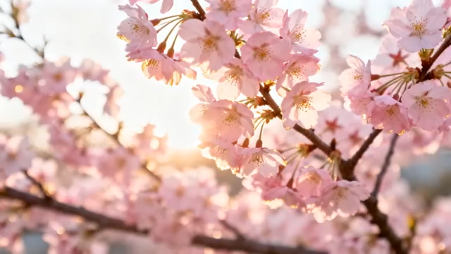 粉色樱花近景4109#横