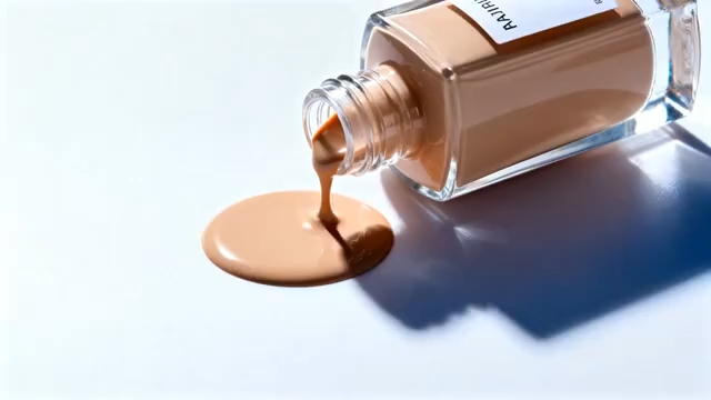 粉底液倾倒特写5501#横屏 