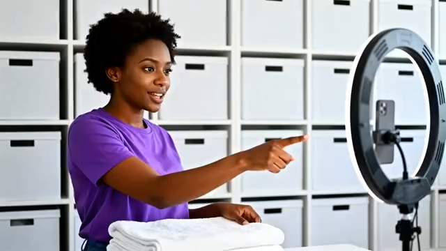 非洲女性直播指向镜头74#横