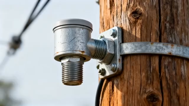 电线杆上金属部件特写2749#横