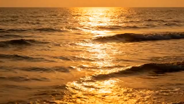 大海日落时分波光粼粼景象5304#横屏 