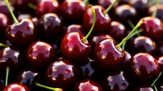  新鲜车厘子特写镜头2535#横屏 	 