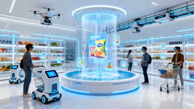  未来超市购物场景2297#横屏 	 