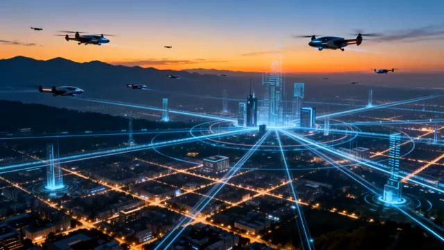  未来城市空中交通网2300#横屏 	 -