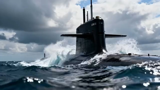  深海潜艇海上航行2066#横屏 