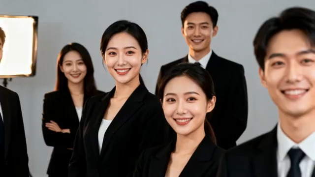  商务团队职业微笑群像2026#横屏 	 