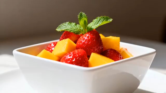  水果沙拉特写镜头2178#横屏 	 